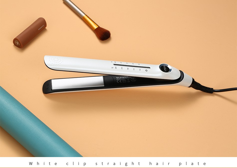 V-556 Negative ion hair straightening clamp with wide panel, LCD digital display, intelligent temperature control and adjustment clamp pic 11