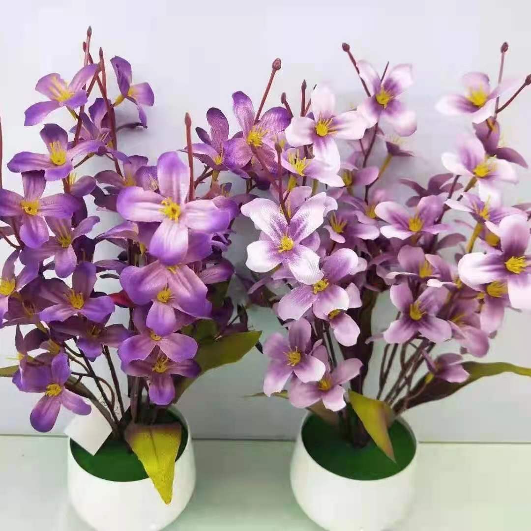 Autumn orchid simulation flower art potted plants, creative bonsai simulation ornaments, home flowers and green plants, table decorations, and artificial living room furnishings