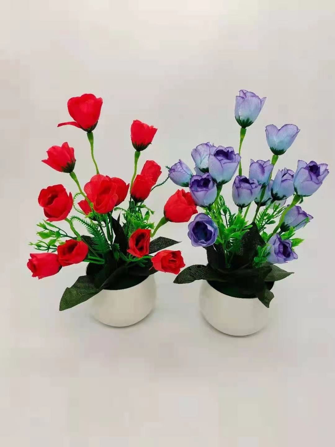 New faux green plant potted plants, silk flower arrangements, artificial flowers, floral art sets, living room home decoration items detail image 5