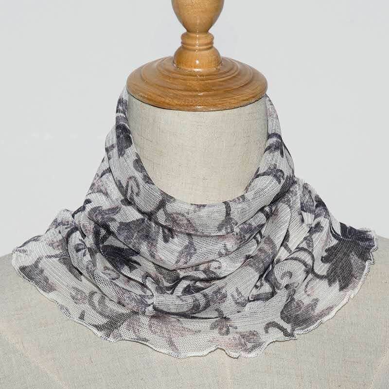 Jane Eyre Silk, 100% mulberry silk mesh, real silk scarf, headscarf, silk scarf, sunshade, Korean style, versatile, false collar neck cover for women pic 16