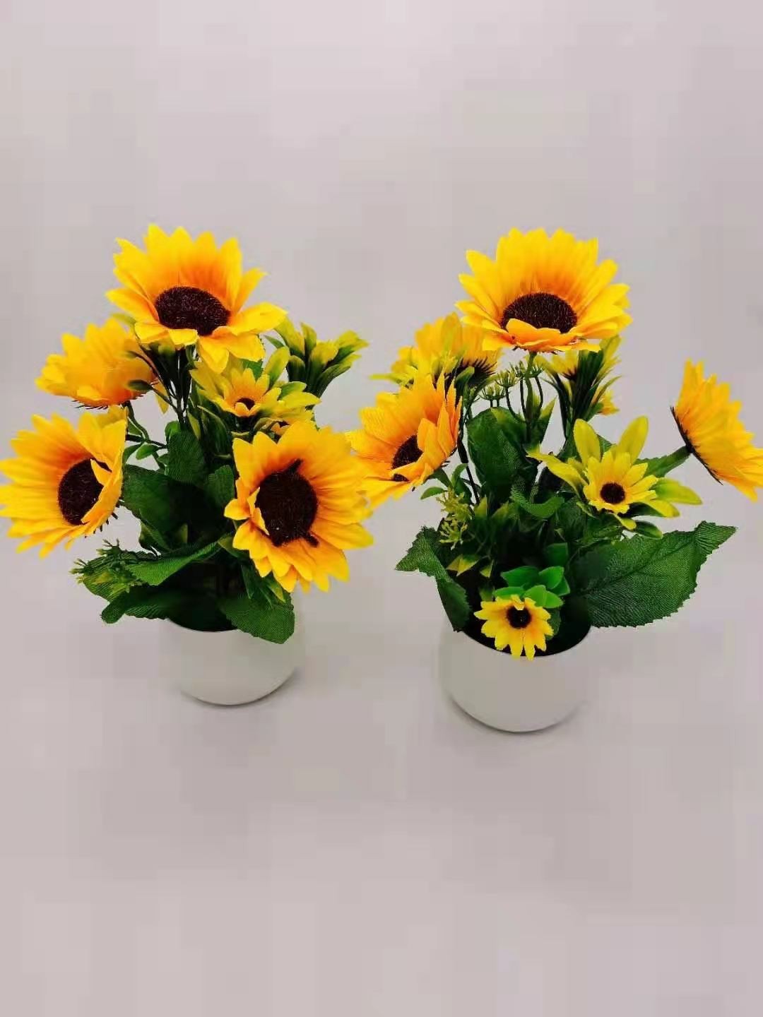 New faux green plant potted plants, silk flower arrangements, artificial flowers, floral art sets, living room home decoration items detail image 3