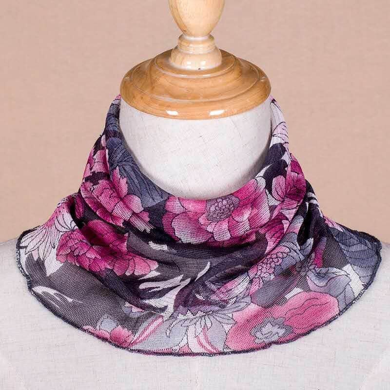 Jane Eyre Silk, 100% mulberry silk mesh, real silk scarf, headscarf, silk scarf, sunshade, Korean style, versatile, false collar neck cover for women pic 10