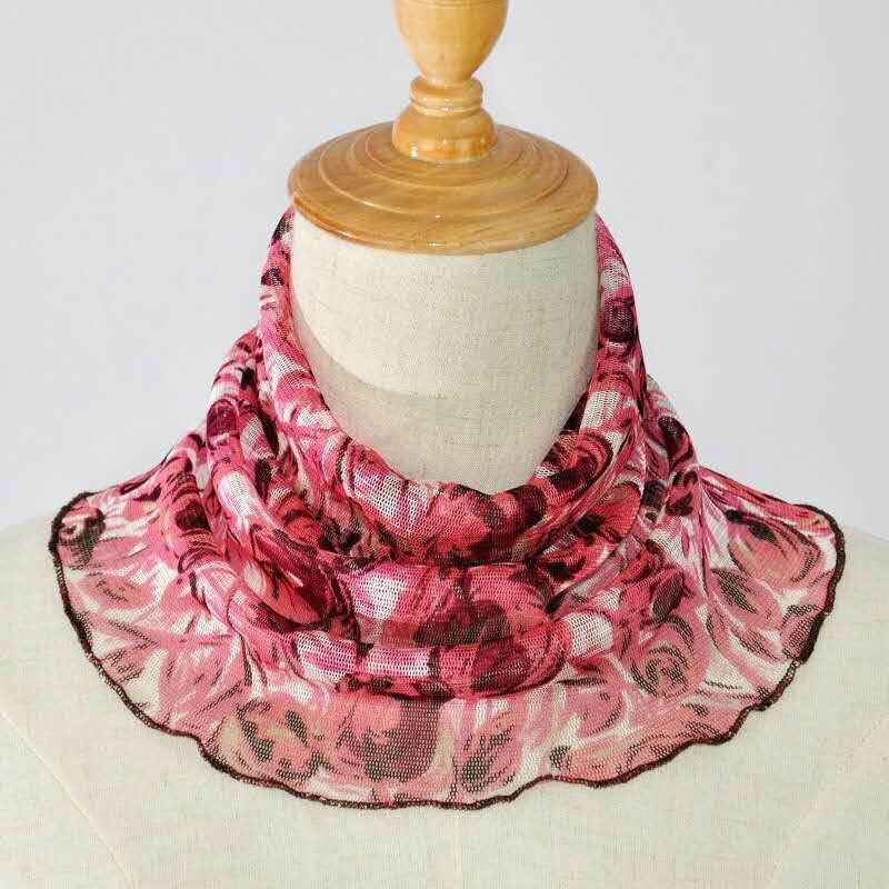 Jane Eyre Silk, 100% mulberry silk mesh, real silk scarf, headscarf, silk scarf, sunshade, Korean style, versatile, false collar neck cover for women pic 18