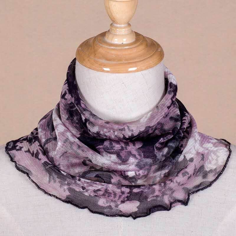 Jane Eyre Silk, 100% mulberry silk mesh, real silk scarf, headscarf, silk scarf, sunshade, Korean style, versatile, false collar neck cover for women pic 14