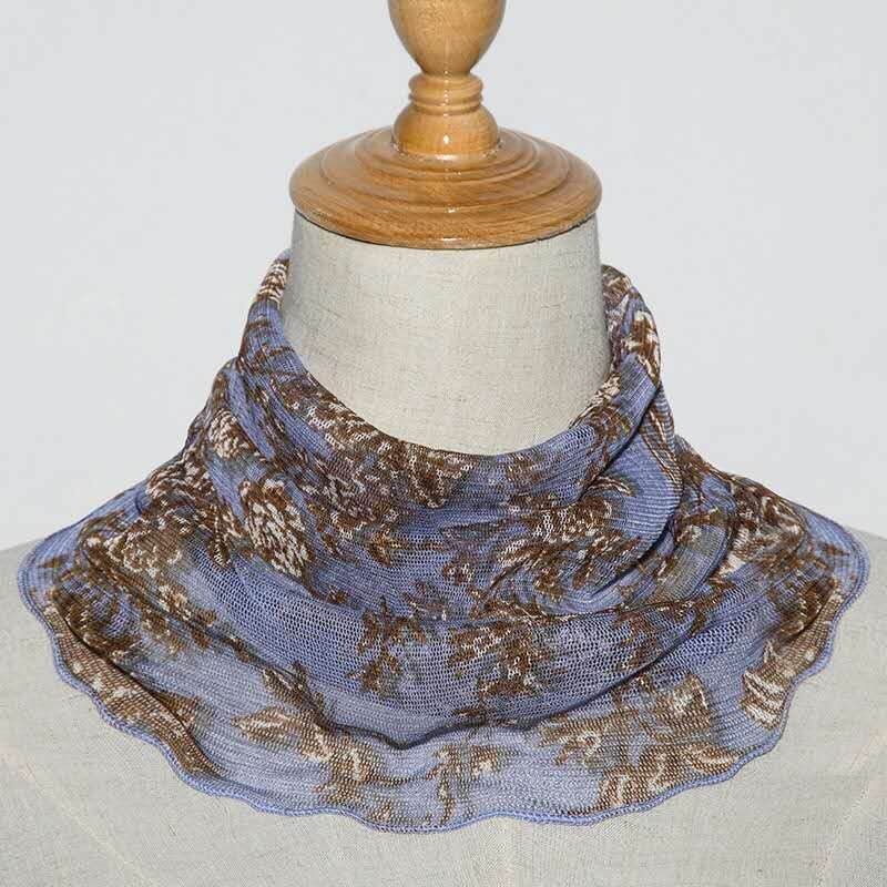 Jane Eyre Silk, 100% mulberry silk mesh, real silk scarf, headscarf, silk scarf, sunshade, Korean style, versatile, false collar neck cover for women pic 12