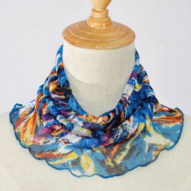 Jane Eyre Silk, 100% mulberry silk mesh, real silk scarf, headscarf, silk scarf, sunshade, Korean style, versatile, false collar neck cover for women pic 20
