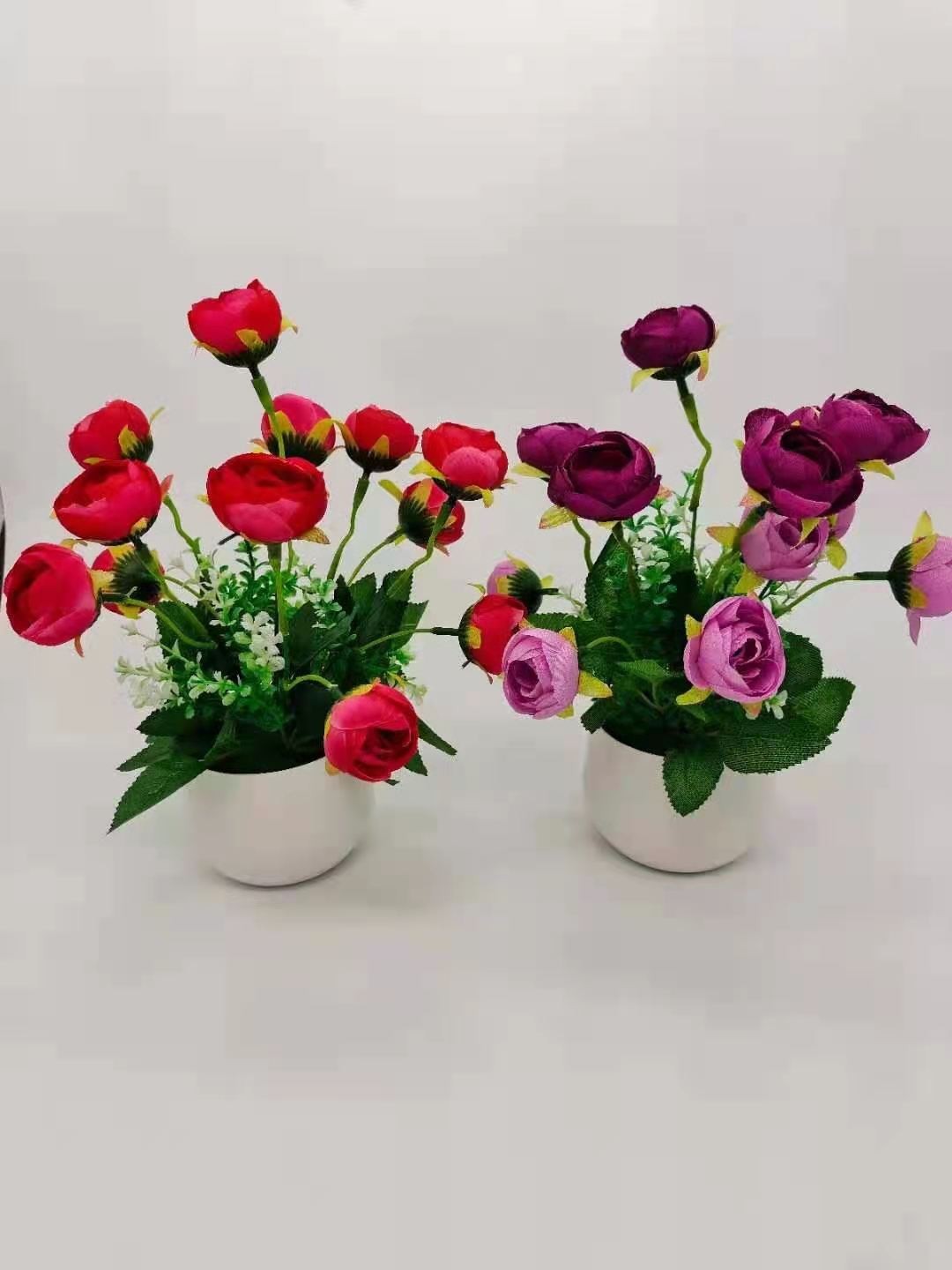 New faux green plant potted plants, silk flower arrangements, artificial flowers, floral art sets, living room home decoration items detail image 2