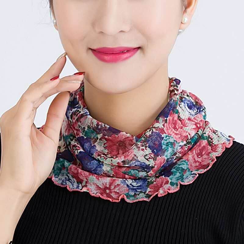 Jane Eyre Silk, 100% mulberry silk mesh, real silk scarf, headscarf, silk scarf, sunshade, Korean style, versatile, false collar neck cover for women pic 2