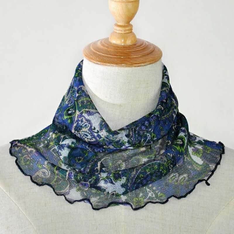 Jane Eyre Silk, 100% mulberry silk mesh, real silk scarf, headscarf, silk scarf, sunshade, Korean style, versatile, false collar neck cover for women pic 7