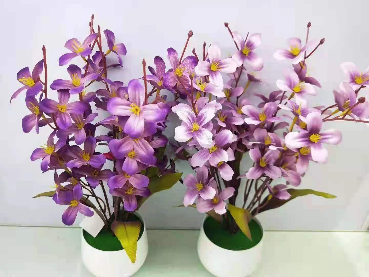Autumn orchid simulation flower art potted plants, creative bonsai simulation ornaments, home flowers and green plants, table decorations, and artificial living room furnishings detail image 1