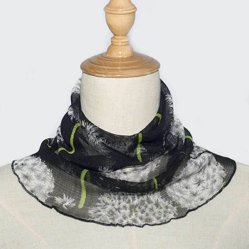 Jane Eyre Silk, 100% mulberry silk mesh, real silk scarf, headscarf, silk scarf, sunshade, Korean style, versatile, false collar neck cover for women pic 8