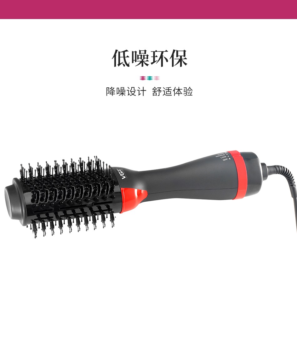 V-416 Household curling iron, powerful wind force, negative ion hair care, hot air comb, salon curling comb pic 3