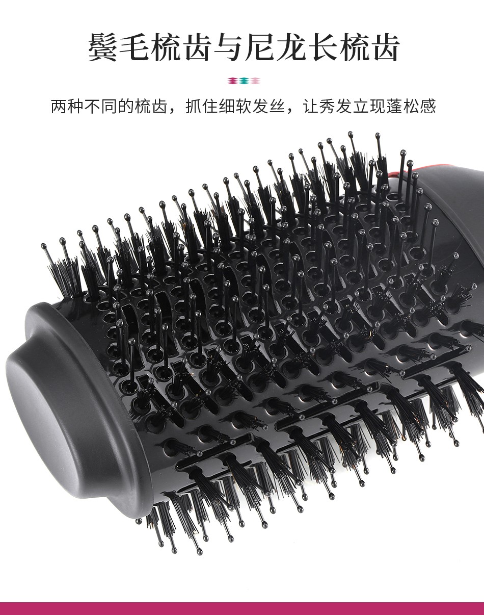 V-416 Household curling iron, powerful wind force, negative ion hair care, hot air comb, salon curling comb pic 5