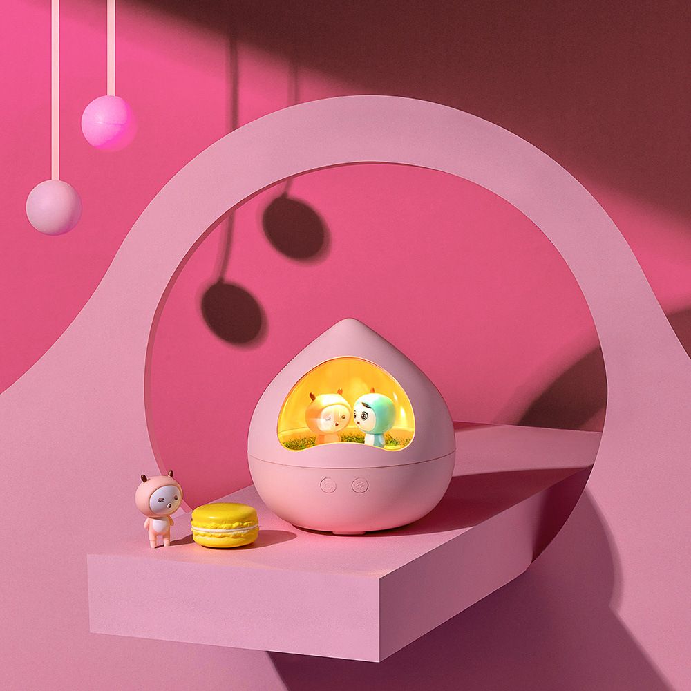 New bedroom USB Rotating music lamp gift gift battery 1500 mah portable