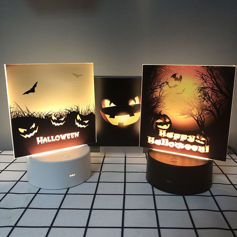 Creative Halloween products pumpkin bat pattern small night light scene decoration props night decoration