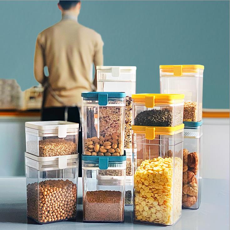 五谷杂粮透明食品密封罐厨