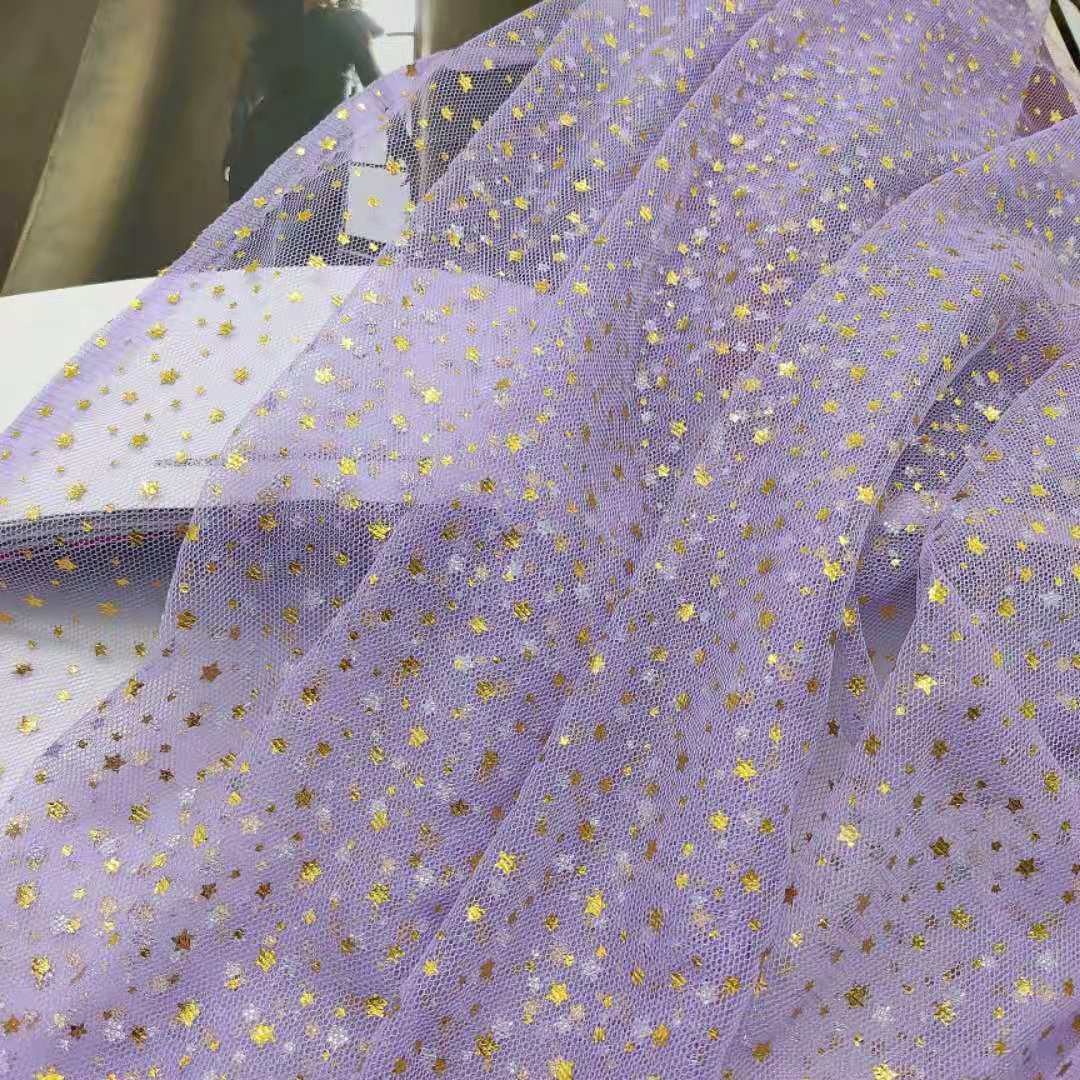 36A底布烫金五角星 舞台装 蓬蓬裙 头饰网纱详情图6