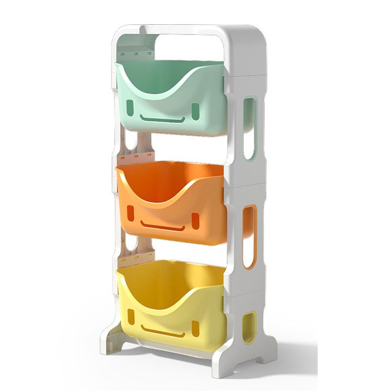 Toy storage rack, home bedroom children's storage rack, living room snacks, picture book floor, multi-layer storage and organization rack, four-layer Item Picture