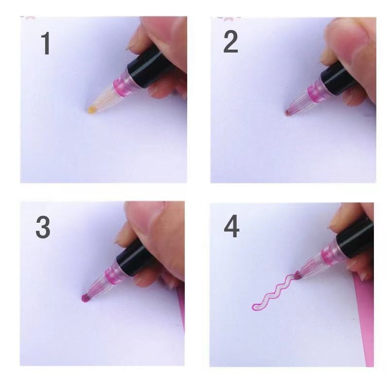 Cross-border Amazon double-line pen, color planner pen, dreamy metal outline pen, hand-drawn 12-color highlighter pen, marker pen detail image 5