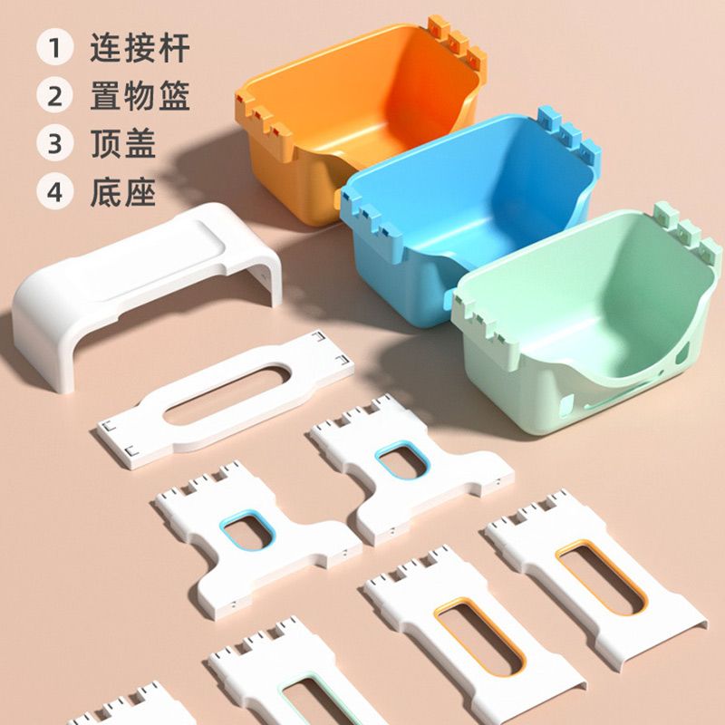 Toy storage rack, home bedroom children's storage rack, living room snacks, picture book floor, multi-layer storage and organization rack, four-layer Specification drawing