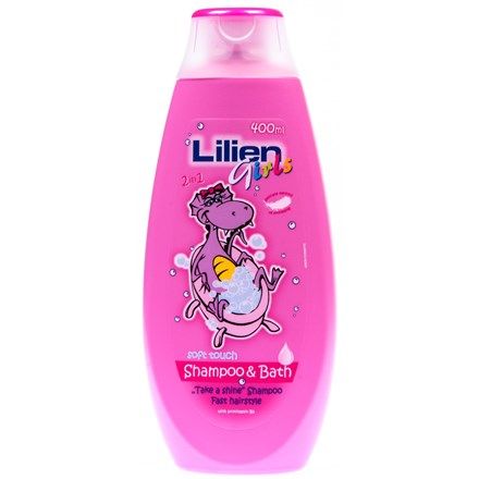 捷克进口Lilien莉莉恩儿童洗护系列女孩2合1沐浴洗发400 ml