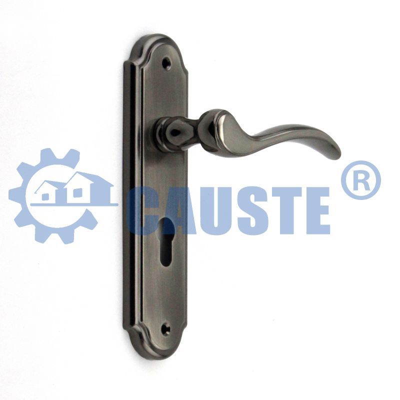 CAUSTE高品质铁铝门锁铁面板铝把手木制卧室门锁套装