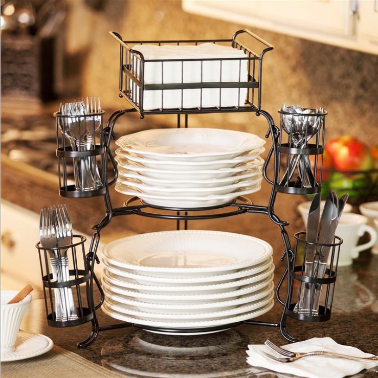 Dish and dish drain rack Kitchen wire craft storage rack