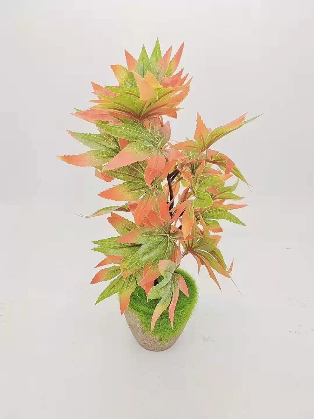 Artificial maple leaf trees, plastic artificial leaves, living room green plants, potted plants, four-season courtyard home bonsai, and rural landscape matching detail image 4
