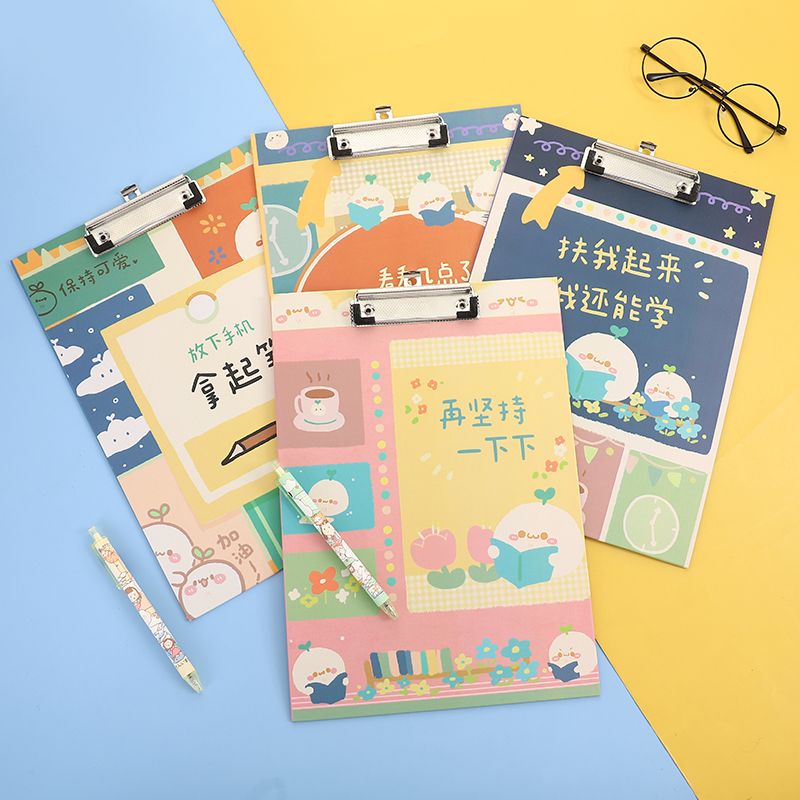 Outstanding student series a4 wooden board with cartoon ins writing board, student hard pad board, exam paper folder, homework board Specification image