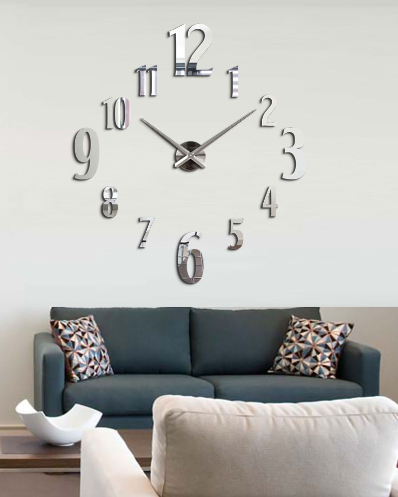 欧美热卖创意挂钟超大墙贴DIY创意挂钟家居装饰时钟wall clock详情图2