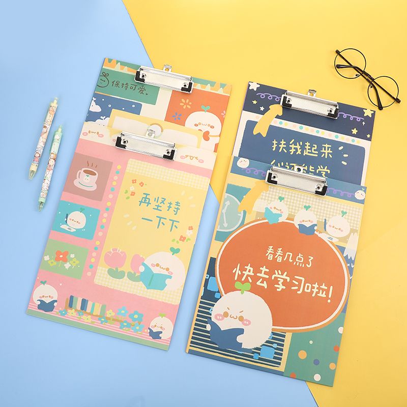 Outstanding student series a4 wooden board with cartoon ins writing board, student hard pad board, exam paper folder, homework board details Picture