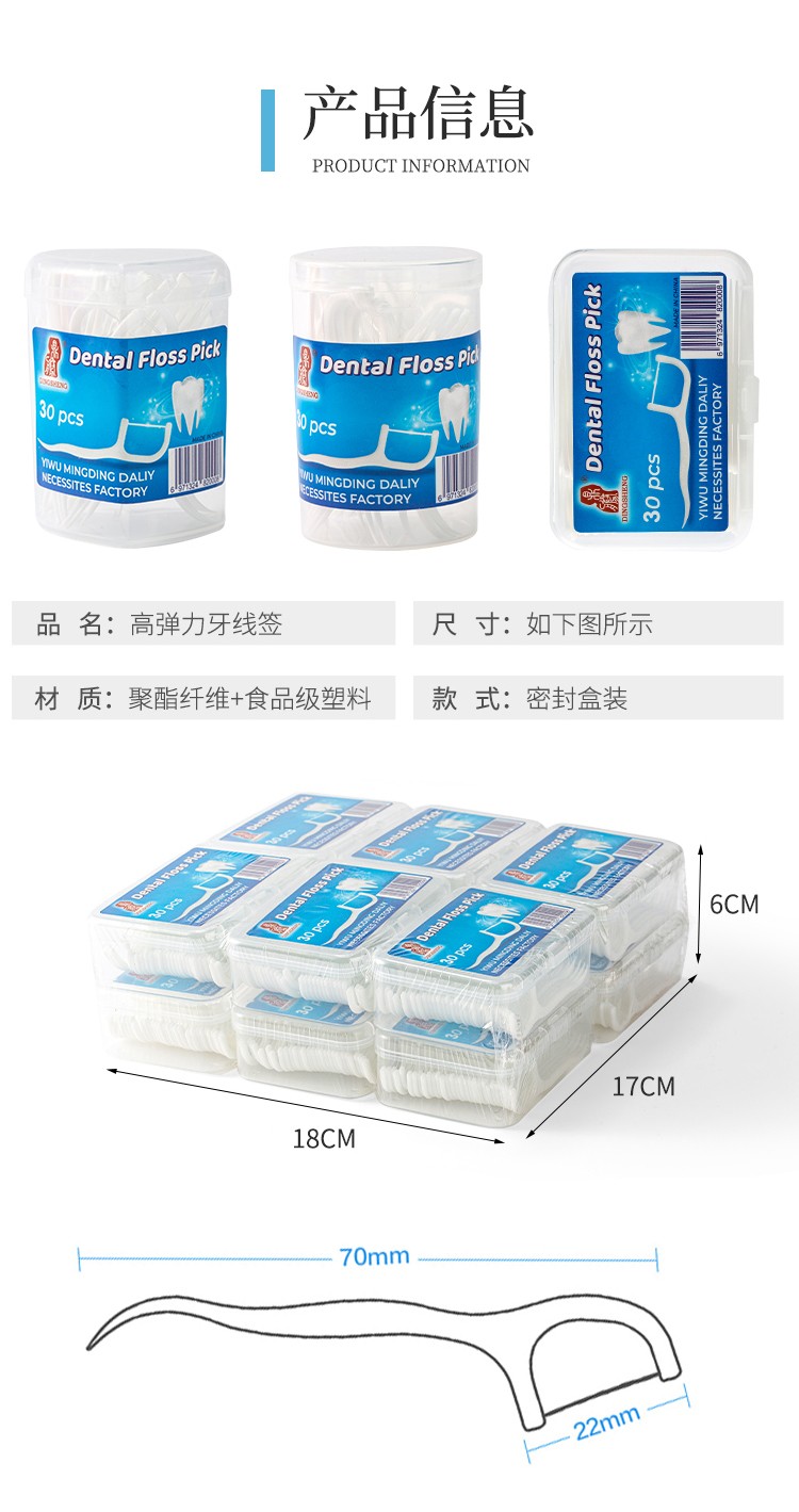 高分子牙线 高拉力牙线 厂家直销 支持定制  一件代发详情图3