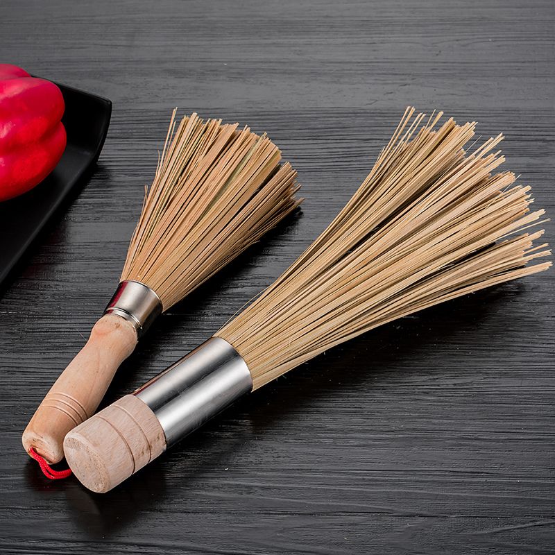 锅刷竹长柄锅刷神器强力去污酒店饭店厨房洗锅刷手工天然竹编锅扫