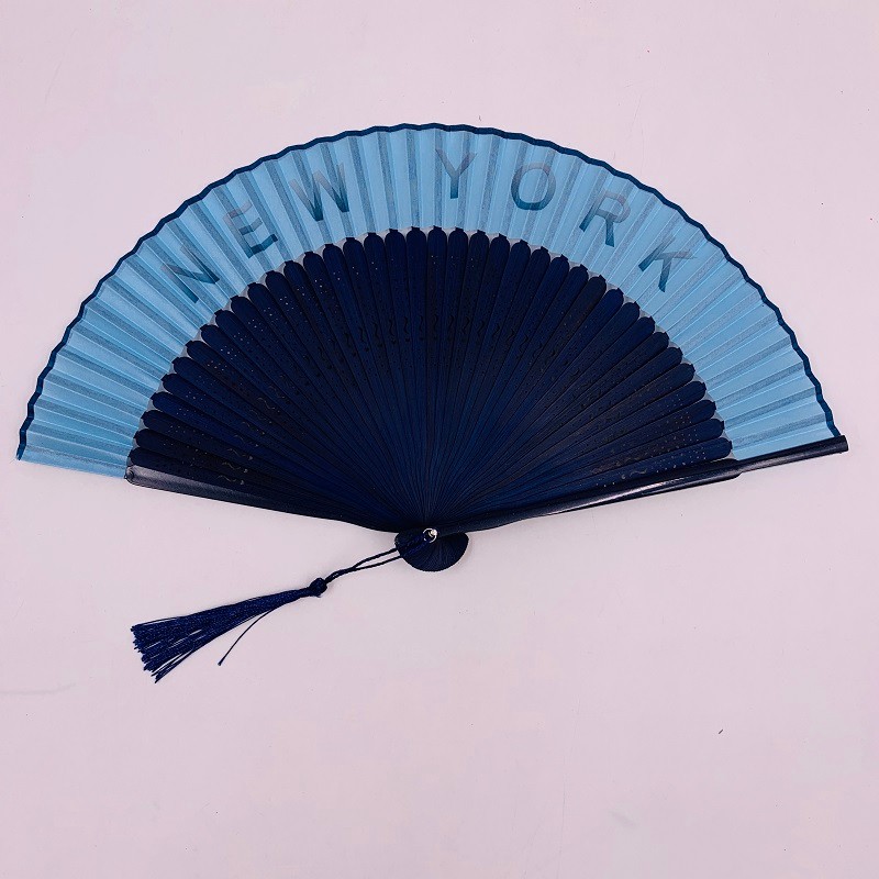 扇子欧美风 竹扇定制折扇网红扇广告扇镂空扇骨烤漆边扇详情图3