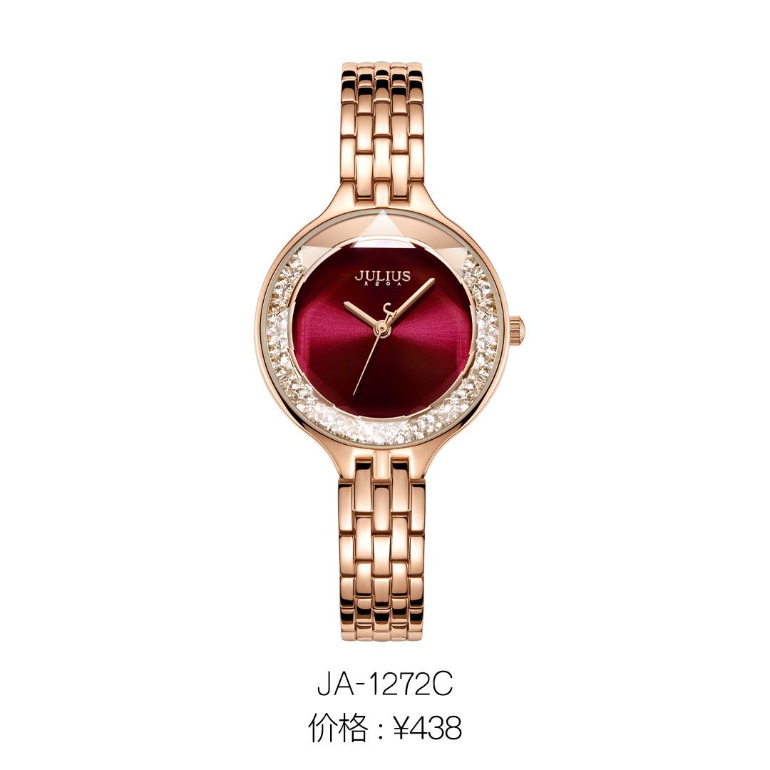 Yiwu Quality Korean version Girls' waterproof and fashionable white-collar Quartz Watch JA-1272 Specification image