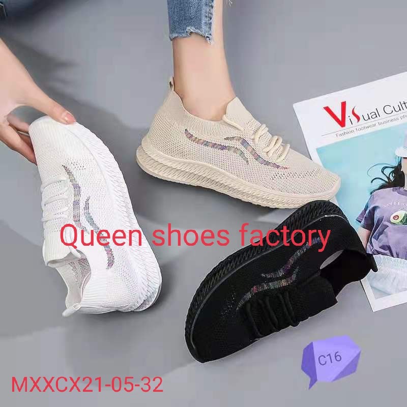 Shoes 2021春夏秋款女鞋透气轻便健步鞋纯色套穿运动外穿鞋子详情图1