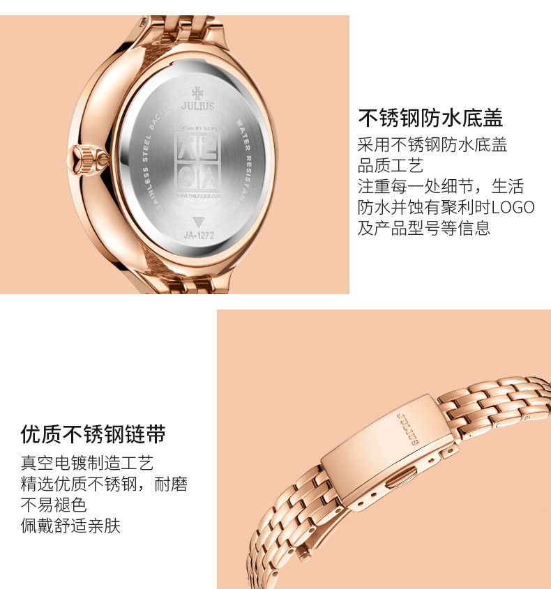 Yiwu Quality Korean version Girls' waterproof and fashionable white-collar Quartz Watch JA-1272 pic 7