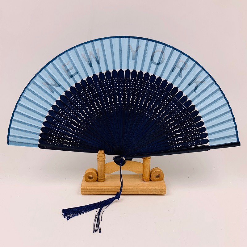 扇子欧美风 竹扇定制折扇网红扇广告扇镂空扇骨烤漆边扇详情图2