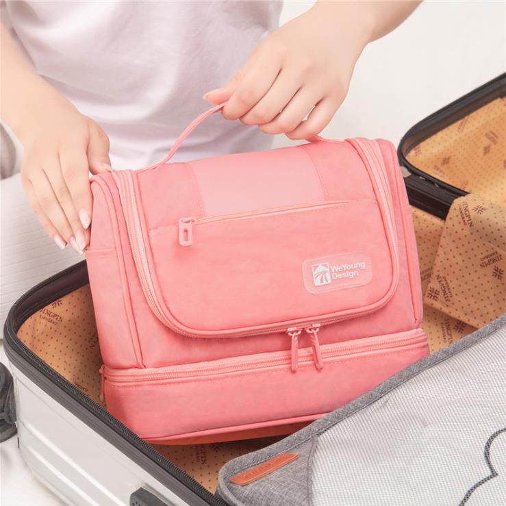 New pink hook makeup and toiletry bag for women