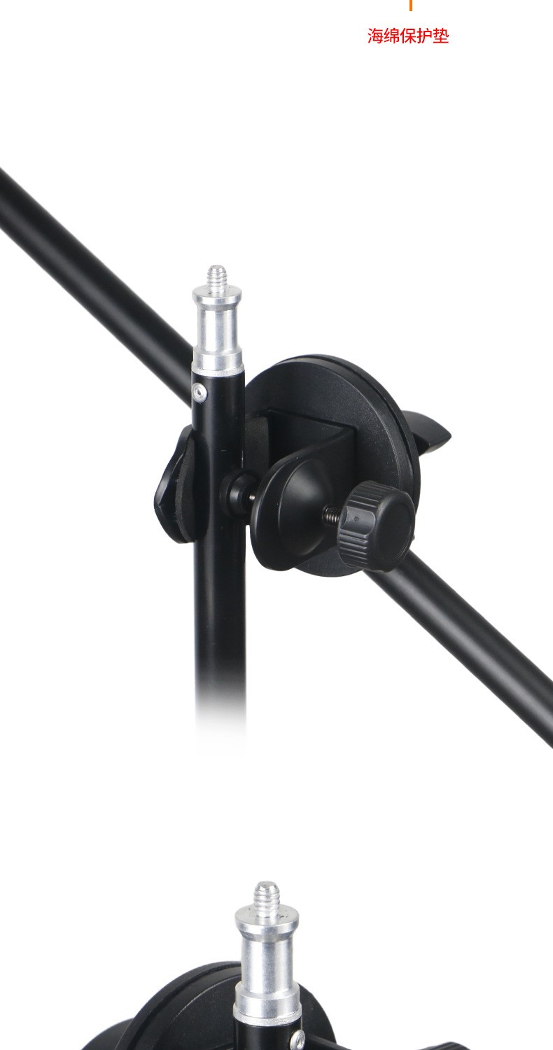 专用话筒夹K歌麦克风支架横杆主播手机直播照摄影三脚架落地详情图7