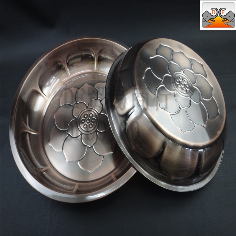 DF99100 莲花浅盆  不锈钢盆  工厂直销 厨房酒店用品 DF Trading House详情9