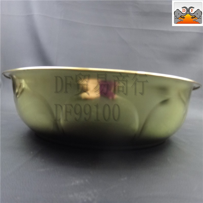 DF99100 莲花浅盆  不锈钢盆  工厂直销 厨房酒店用品 DF Trading House详情6