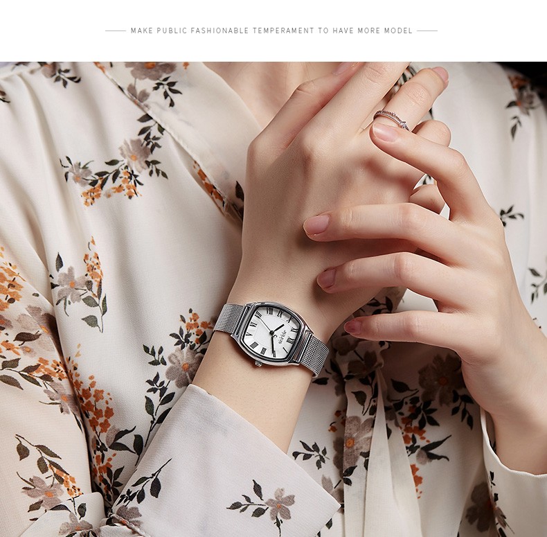 Yiwu Quality Korean Version Girls' Network Ribbon Waterproof Fashionable White-collar Quartz Watch JA-1242 detail image 13