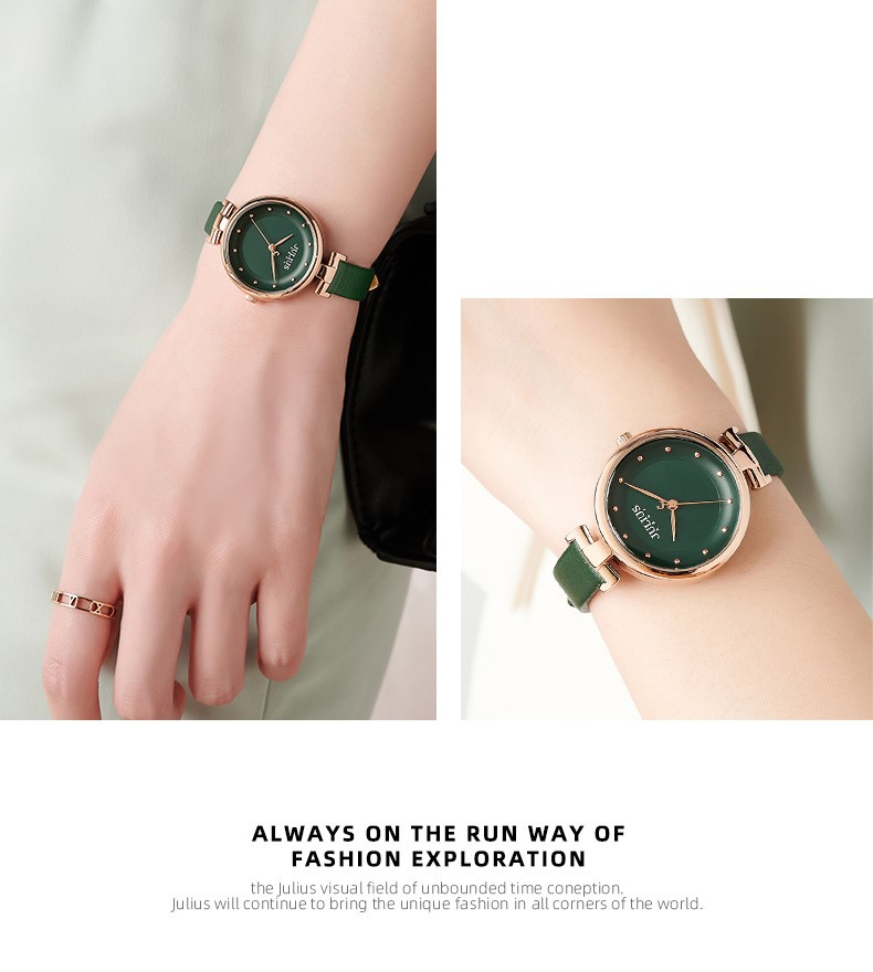Yiwu Quality Korean version female leather strap waterproof fashionable white-collar quartz Watch JA-1313 pic 6
