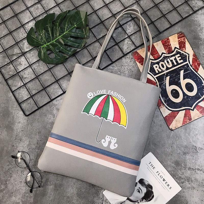 11525 简约pu单肩包女新款原宿风彩虹百搭手提包文艺简约学生详情图3