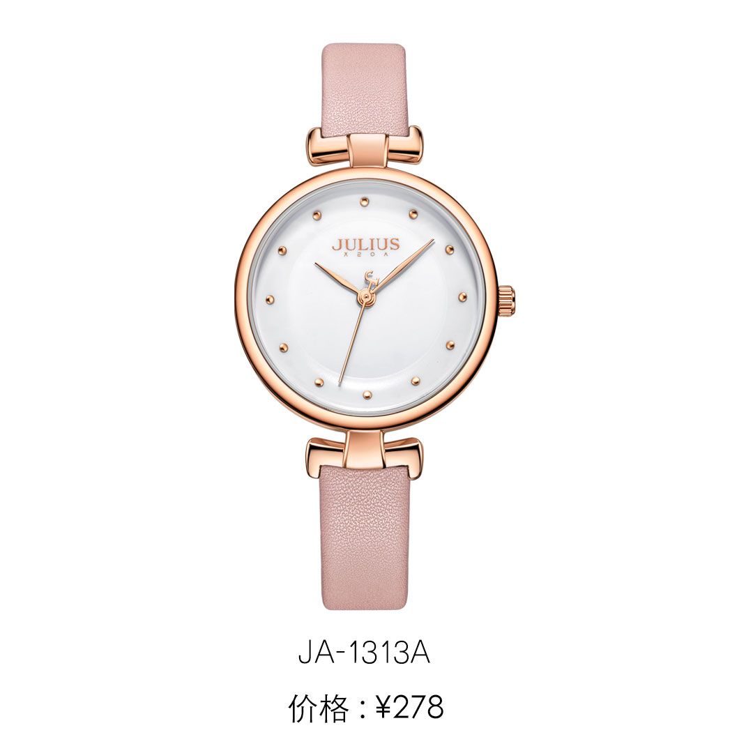 Yiwu Quality Korean version female leather strap waterproof fashionable white-collar quartz Watch JA-1313