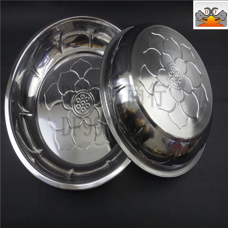 DF99100 莲花浅盆  不锈钢盆  工厂直销 厨房酒店用品 DF Trading House详情7