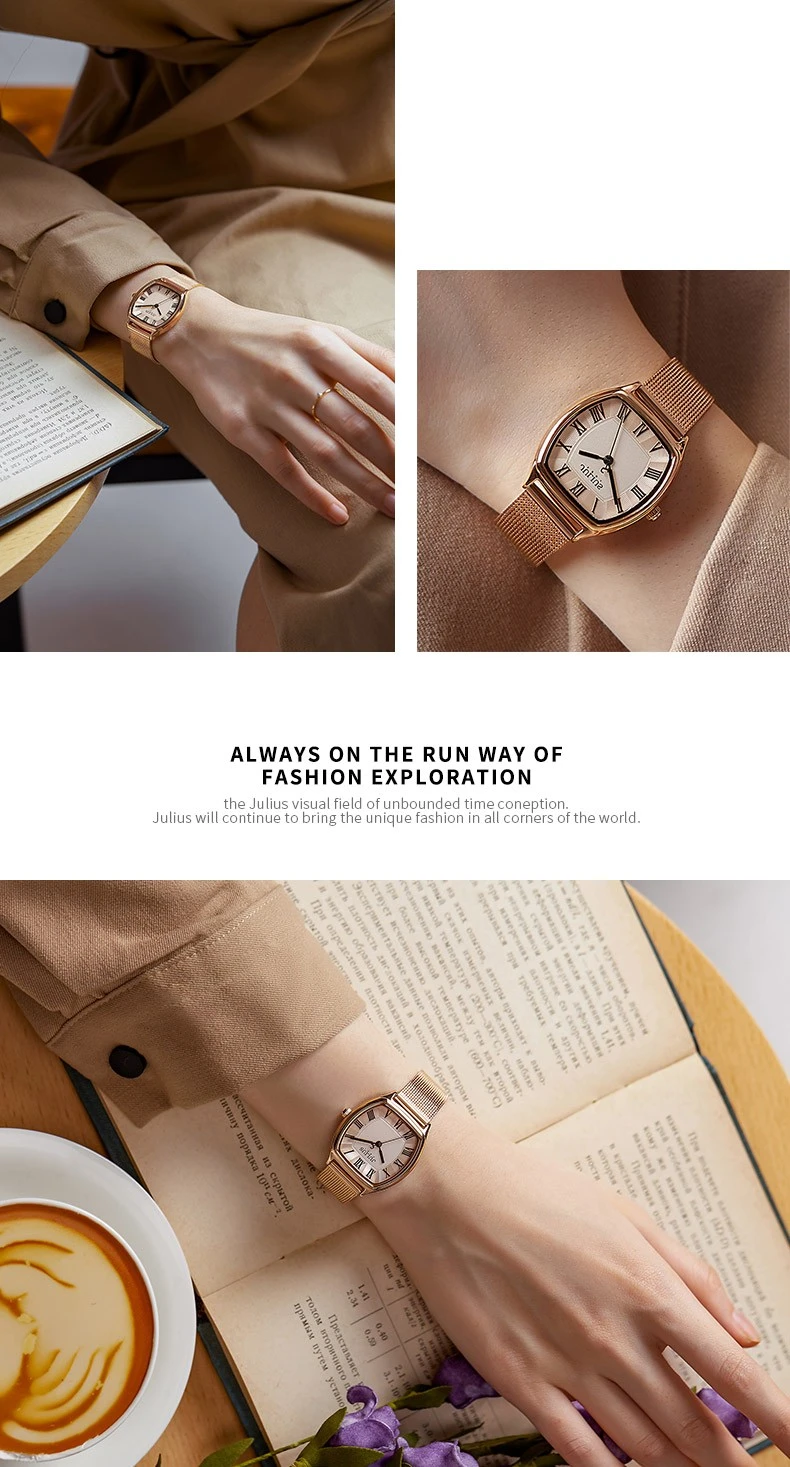 Yiwu Quality Korean Version Girls' Network Ribbon Waterproof Fashionable White-collar Quartz Watch JA-1242 detail image 9