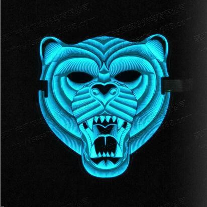 LED发光面具 面罩，LED Mask声控发光面具，抖音同款音乐发光面具详情图3