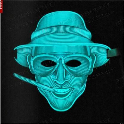 LED发光面具 面罩，LED Mask声控发光面具，抖音同款音乐发光面具